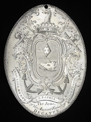 An Important Presentation Medal Depicting Revolutionary War Naval Hero Stephen Decatur and Family, Philadelphia, circa 1783.