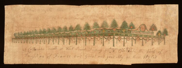Item #107 The Colonnade or Bower at West Point Designed by Major Villefranche, May 1782. Jean-Louis-Ambroise de Genton VILLEFRANCHE, chevalier de.