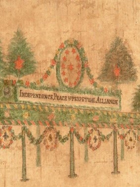 The Colonnade or Bower at West Point Designed by Major Villefranche, May 1782.