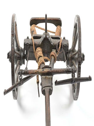 A REVOLUTIONARY WAR ERA MODEL OF A GRIBEAUVAL CANNON LIMBER.
