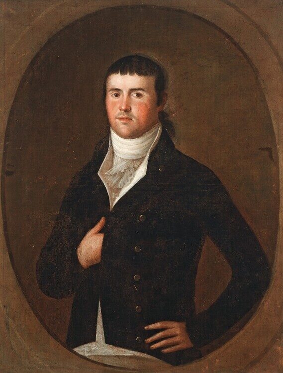 Item #118 A New England Sea Captain or Merchant, circa 1798. JOSE FRANCISCO XAVIER DE SALAZAR Y. MENDOZA.
