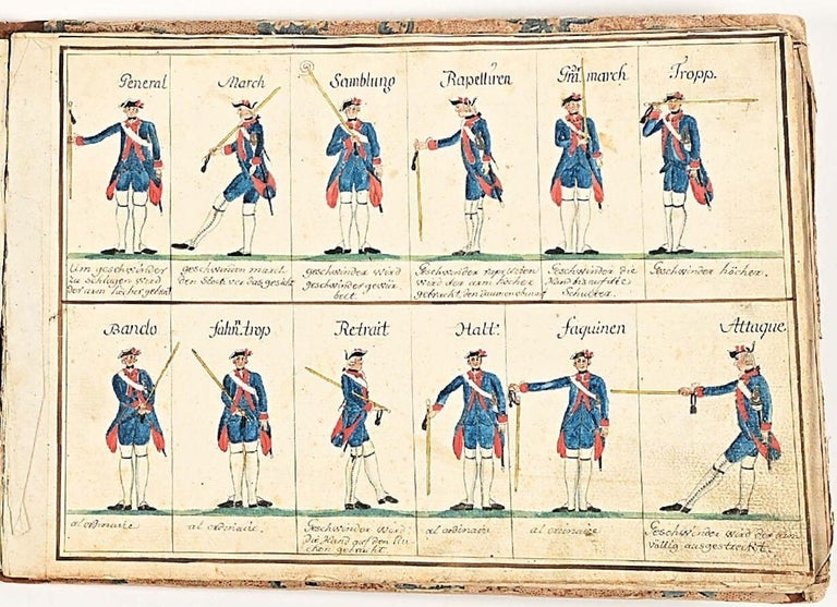 Item #63 "Plans of the maneuvers, formations and positions of their officers and sergeants as practiced [in the Spanish Regiment De Reding. REVOLUTIONARY WAR.