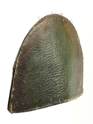 Item #69 A 1795-DATED, MILITARY CAP OF GREEN MOROCCO LEATHER