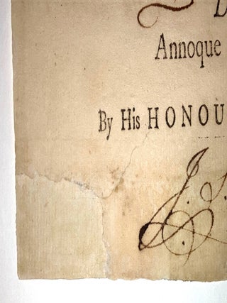 FRENCH & INDIAN WAR MILITARY COMMISSION FOR A PENNSYLVANIA PROVINCIAL OFFICER.